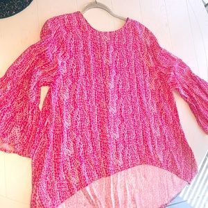 La Roque pink animal print top